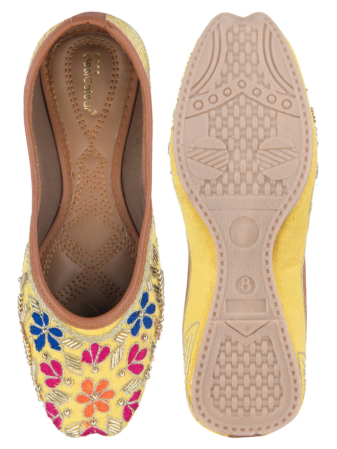 Desi Colour Women Indian Ethnic Footwear-Heavy Emb -16 | Grocsy