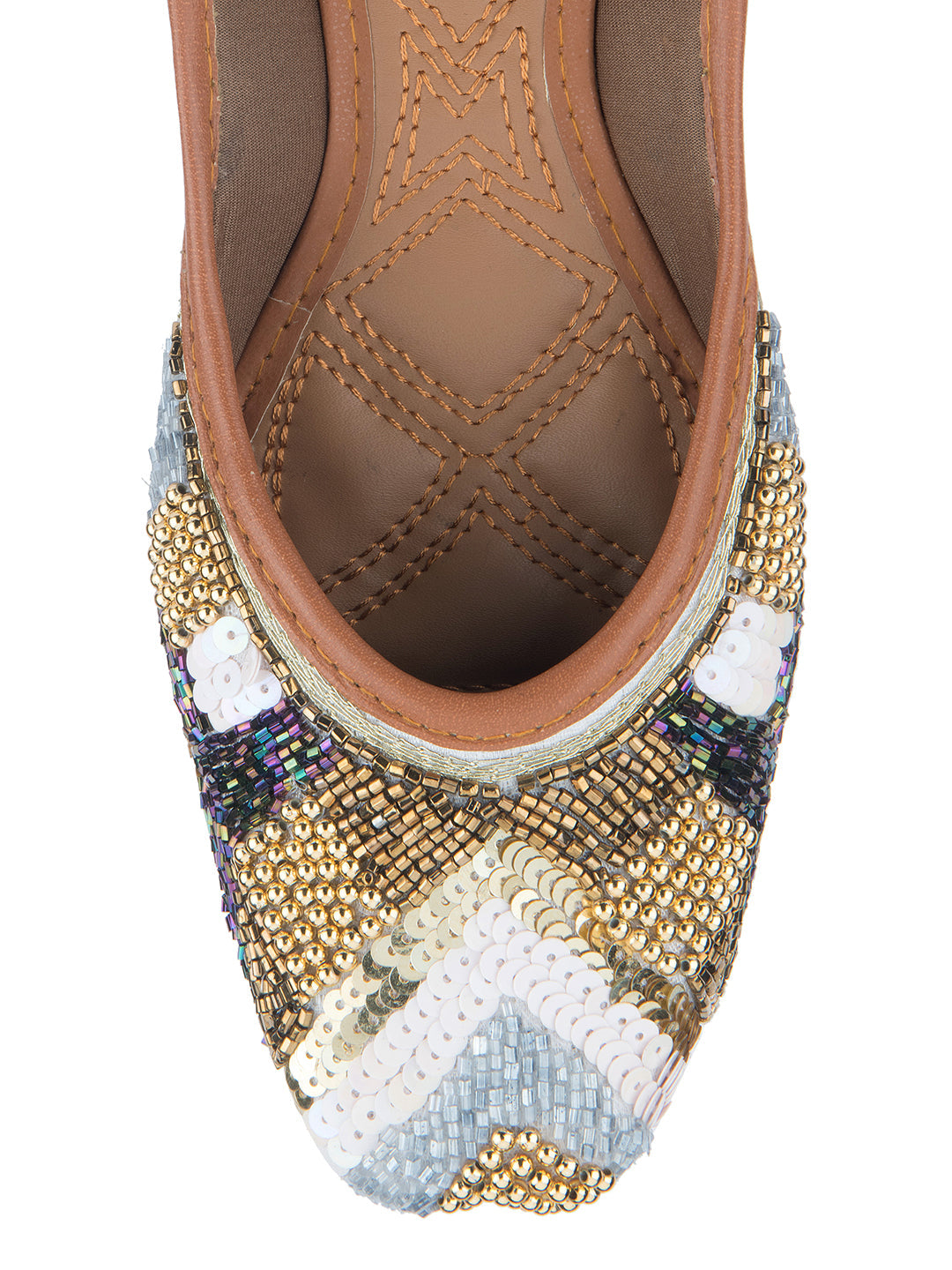 Desi Colour Women Indian Ethnic Footwear-Heavy Emb -17 | Grocsy