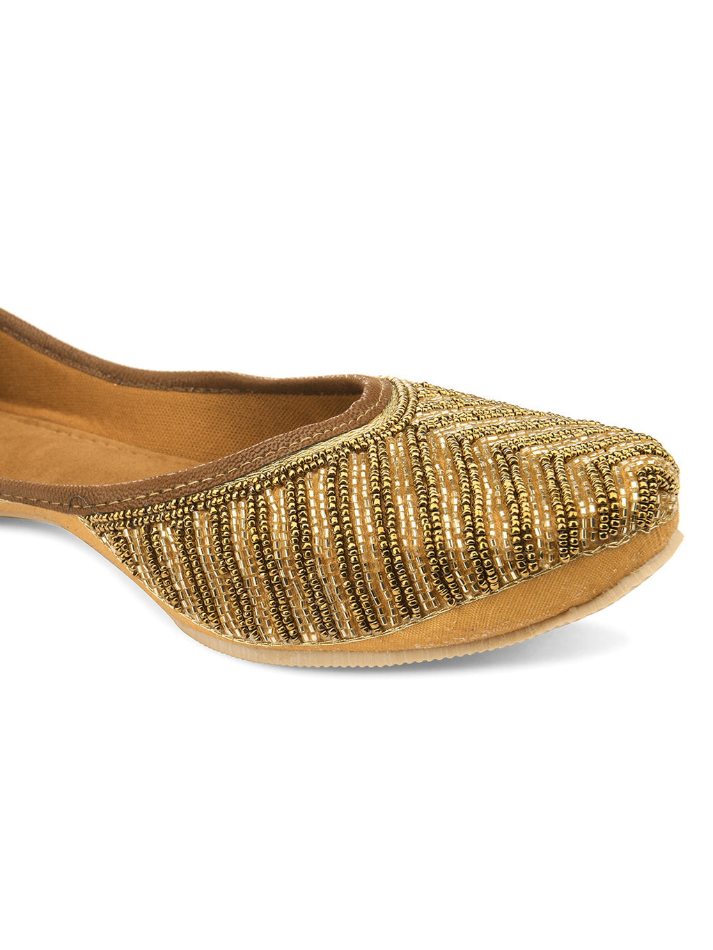 Desi Colour Women Indian Ethnic Footwear-TPR-Golden Lines | Grocsy