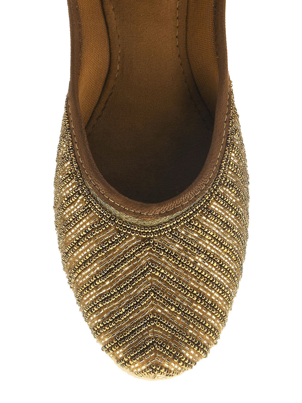 Desi Colour Women Indian Ethnic Footwear-TPR-Golden Lines | Grocsy