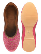 Desi Colour Women Indian Ethnic Footwear-TPR-Pink Lines | Grocsy