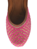 Desi Colour Women Indian Ethnic Footwear-TPR-Pink Lines | Grocsy