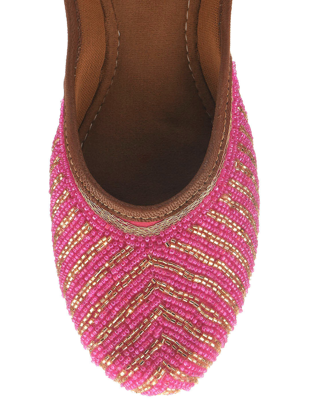 Desi Colour Women Indian Ethnic Footwear-TPR-Pink Lines | Grocsy