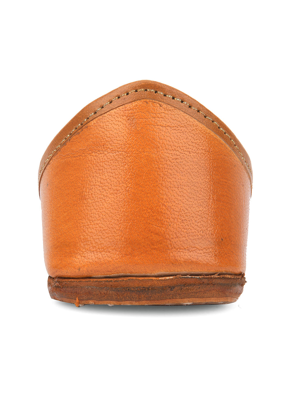Desi Colour Women Indian Ethnic Footwear-Tan Leather Emb | Grocsy