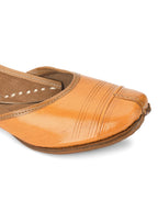 Desi Colour Women Indian Ethnic Footwear-Tan Leather Basic | Grocsy
