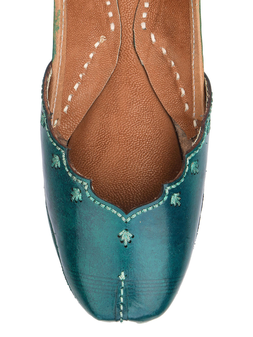 Desi Colour Women Indian Ethnic Footwear-Green Elegance | Grocsy