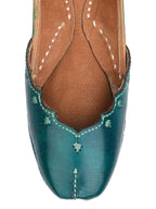 Desi Colour Women Indian Ethnic Footwear-Green Elegance | Grocsy