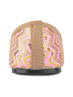 Desi Colour Women Indian Ethnic Footwear-Baby Pink Zigzag | Grocsy