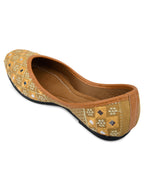 Desi Colour Women Indian Ethnic Footwear-Mini Mirror Emb- Gold | Grocsy