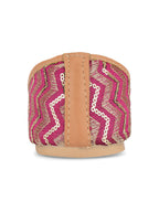 Desi Colour Women Indian Ethnic Footwear-Pink Chevron | Grocsy