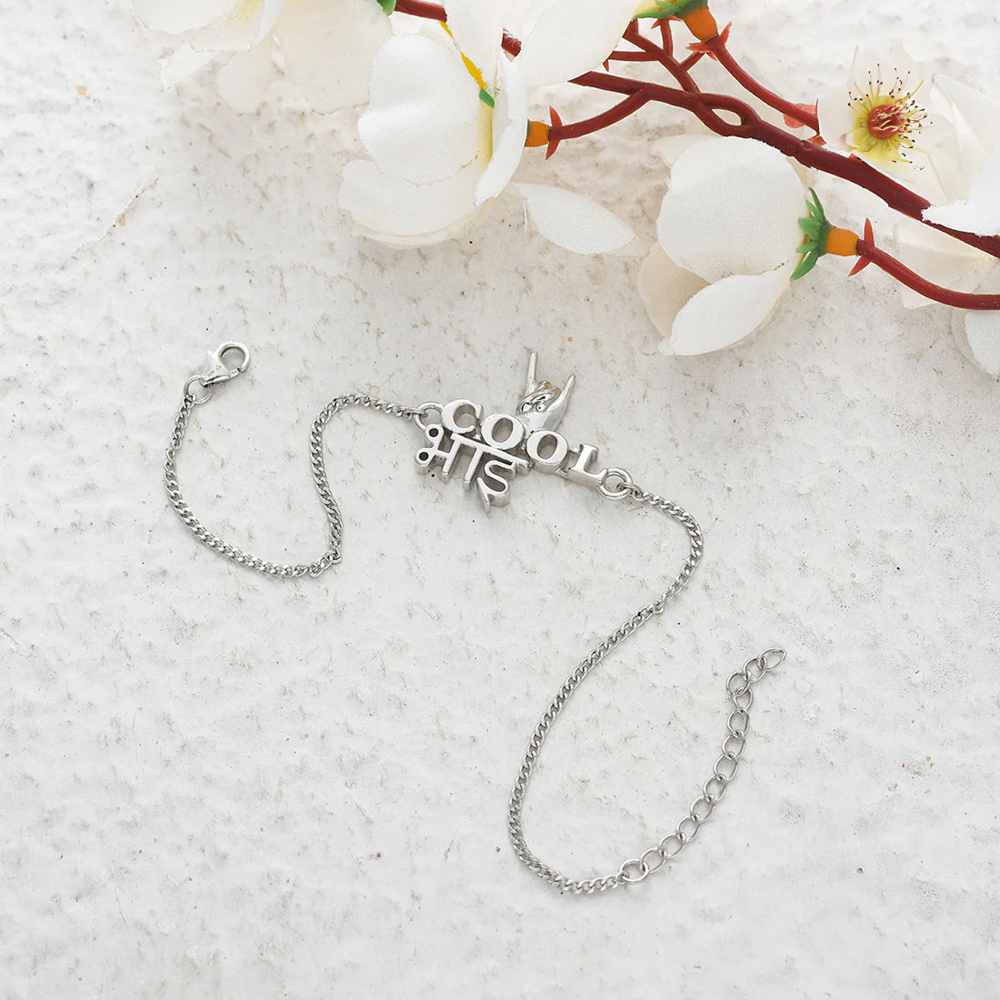 trueBrowns X Voylla 925 Sterling Silver Precious Cool Bhai Bracelet Rakhi | Grocsy