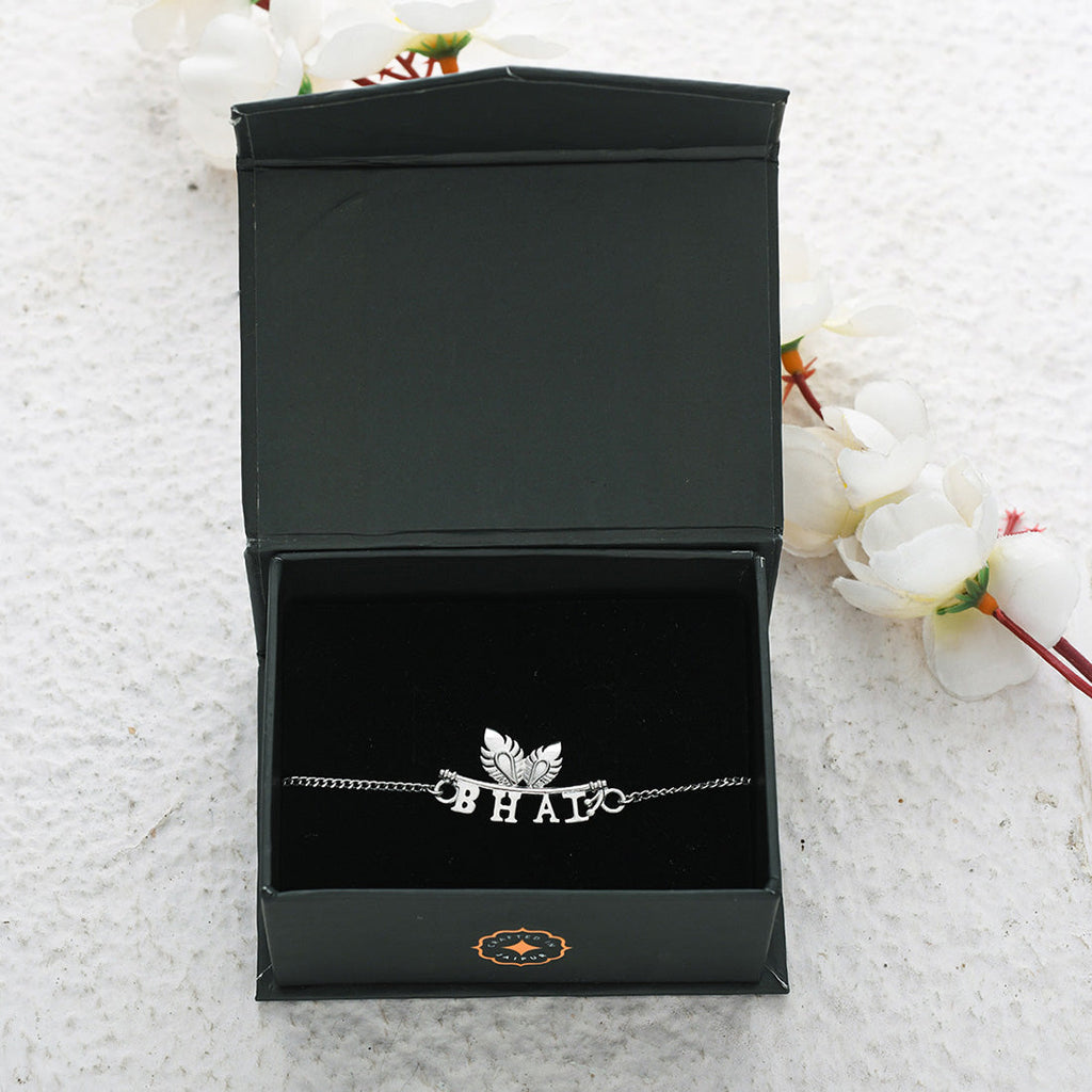 trueBrowns 925 Sterling Silver Stunning BHAI Bracelet Rakhi | Grocsy