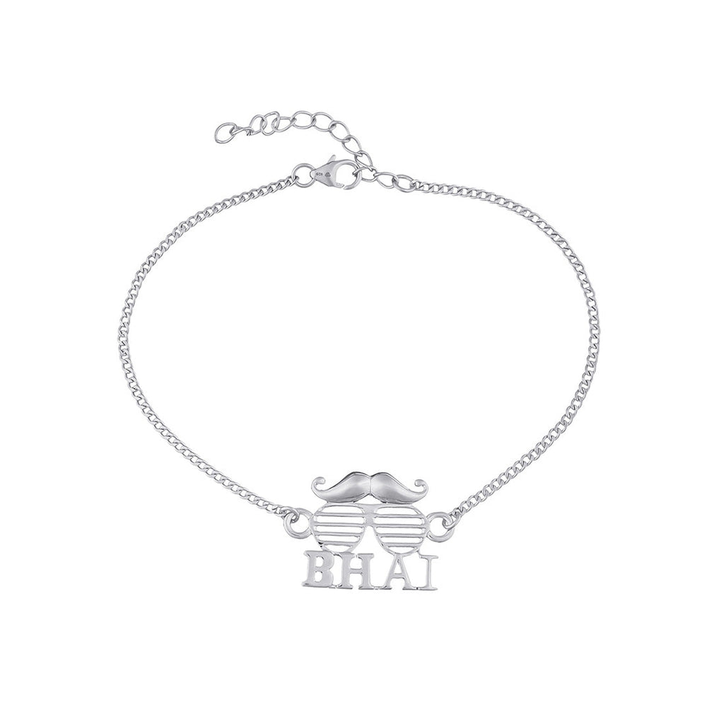 trueBrowns 925 Sterling Silver Precious BHAI Bracelet Rakhi | Grocsy
