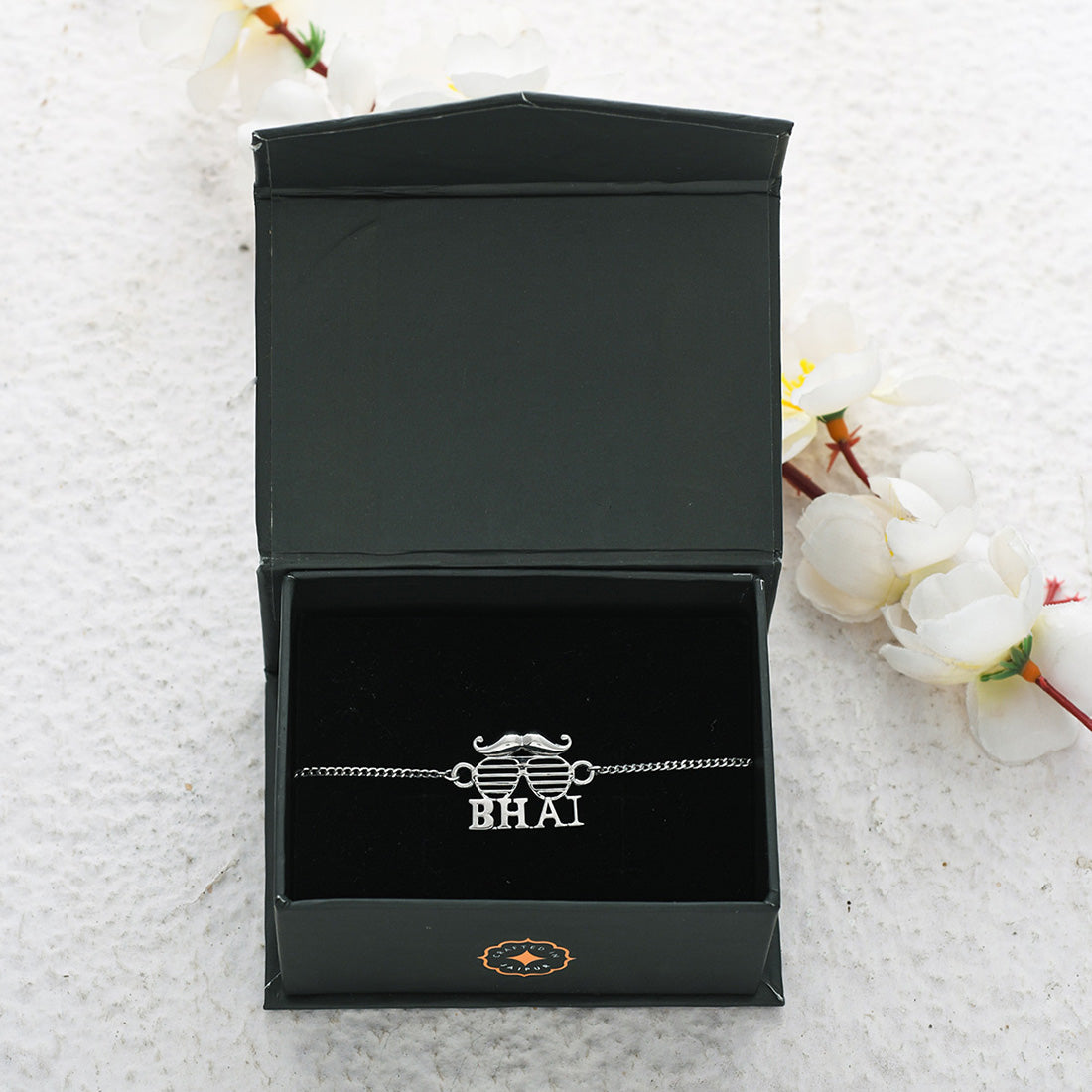 trueBrowns 925 Sterling Silver Precious BHAI Bracelet Rakhi | Grocsy