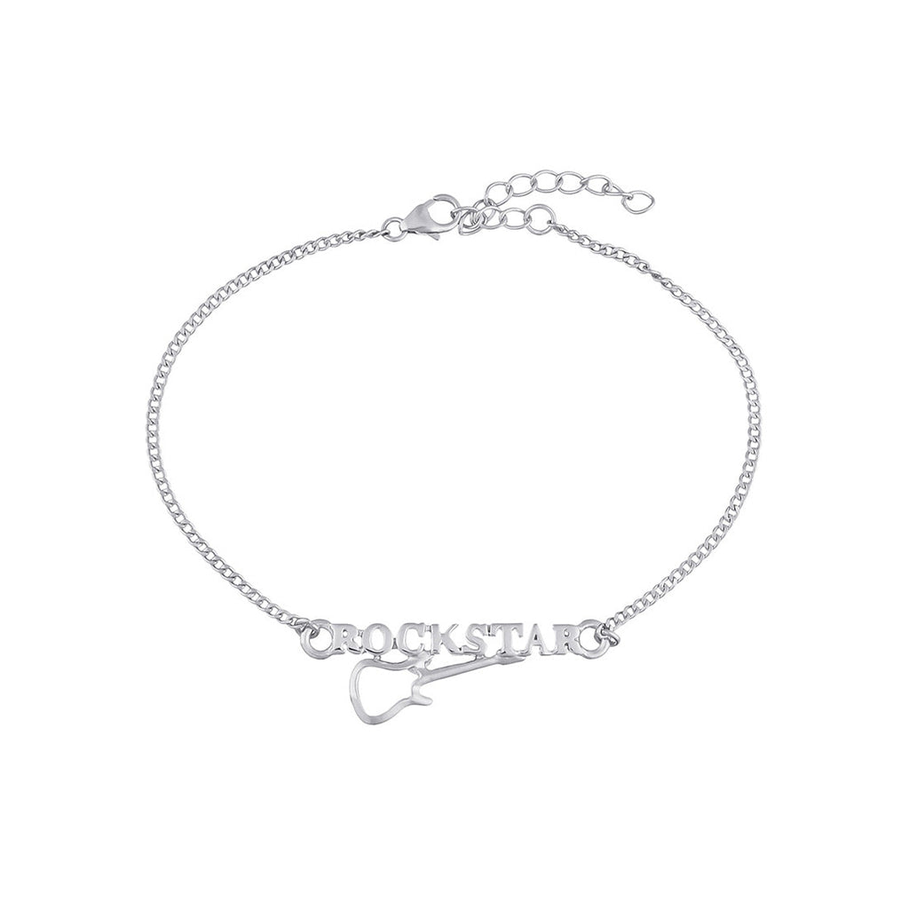 trueBrowns 925 Sterling Silver Precious ROCKSTAR Bracelet Rakhi | Grocsy
