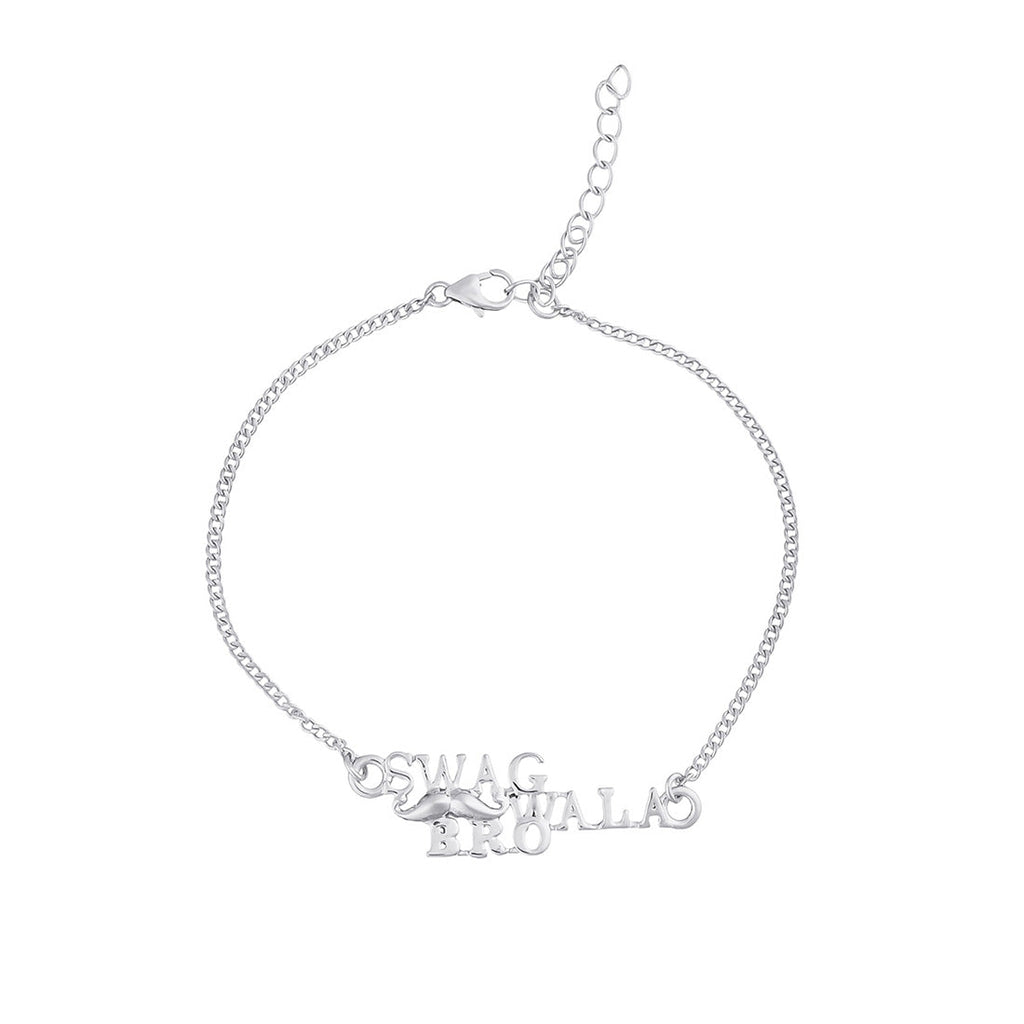 trueBrowns 925 Sterling Silver Precious Swag Wala Bro Bracelet Rakhi | Grocsy