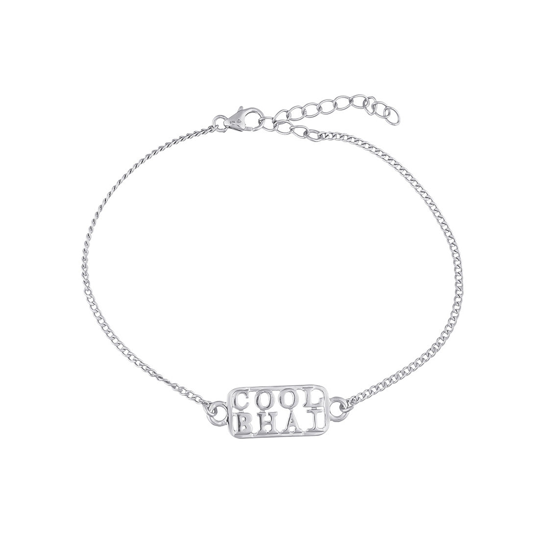 trueBrowns 925 Sterling Silver Precious Cool Bhai Bracelet Rakhi | Grocsy