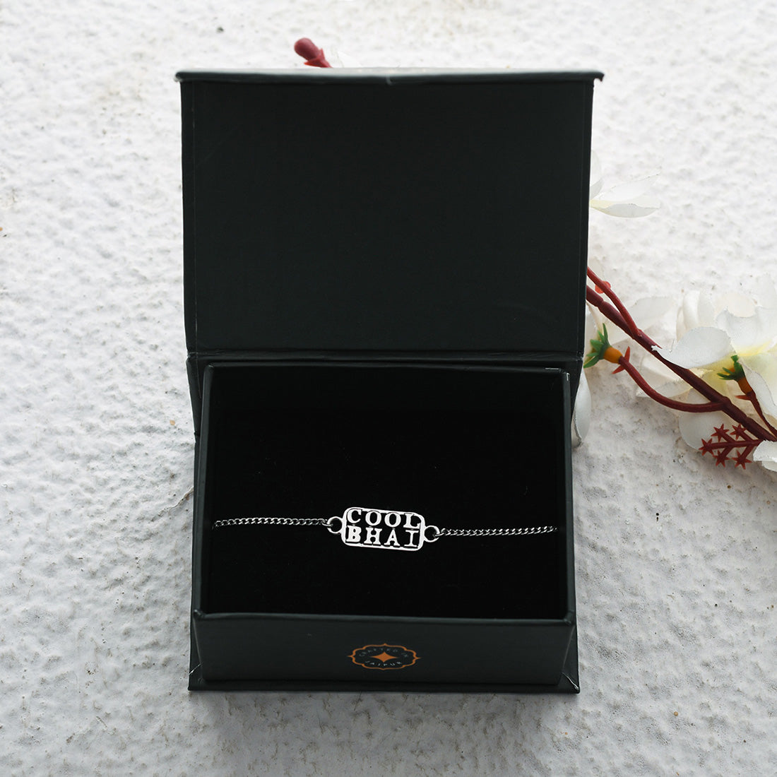 trueBrowns 925 Sterling Silver Precious Cool Bhai Bracelet Rakhi | Grocsy