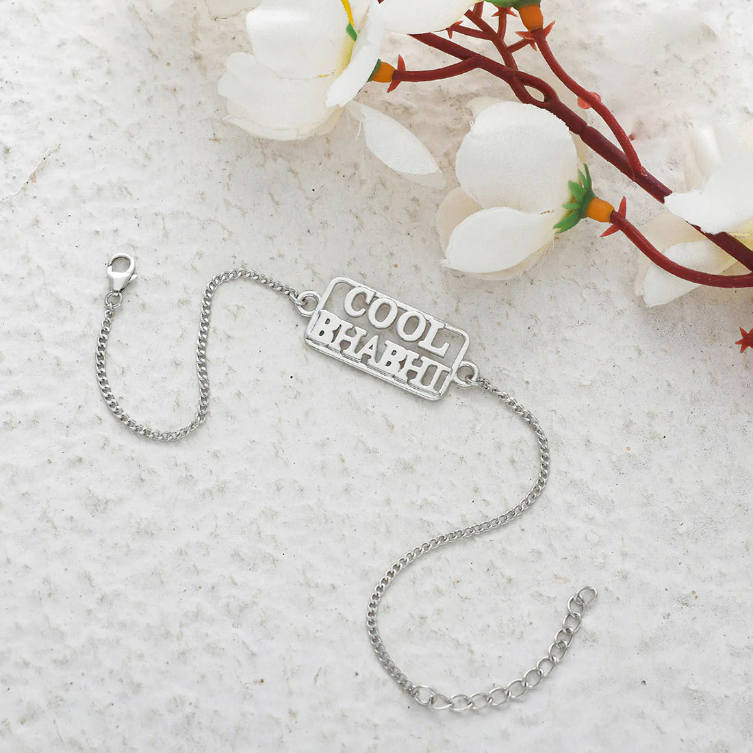 trueBrowns 925 Sterling Silver Precious Cool Bhabhi Bracelet Rakhi | Grocsy
