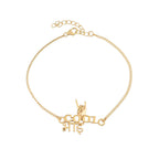 trueBrowns 925 Sterling Silver Gold-Polished Classic Cool Bhai Bracelet Rakhi | Grocsy