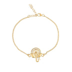 trueBrowns 925 Sterling Silver Gold-Polished Ganesha Bracelet Rakhi | Grocsy