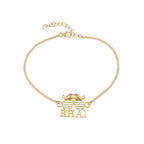 trueBrowns 925 Sterling Silver Gold-Polished Gold Micron Plated Bhai Bracelet Rakhi | Grocsy