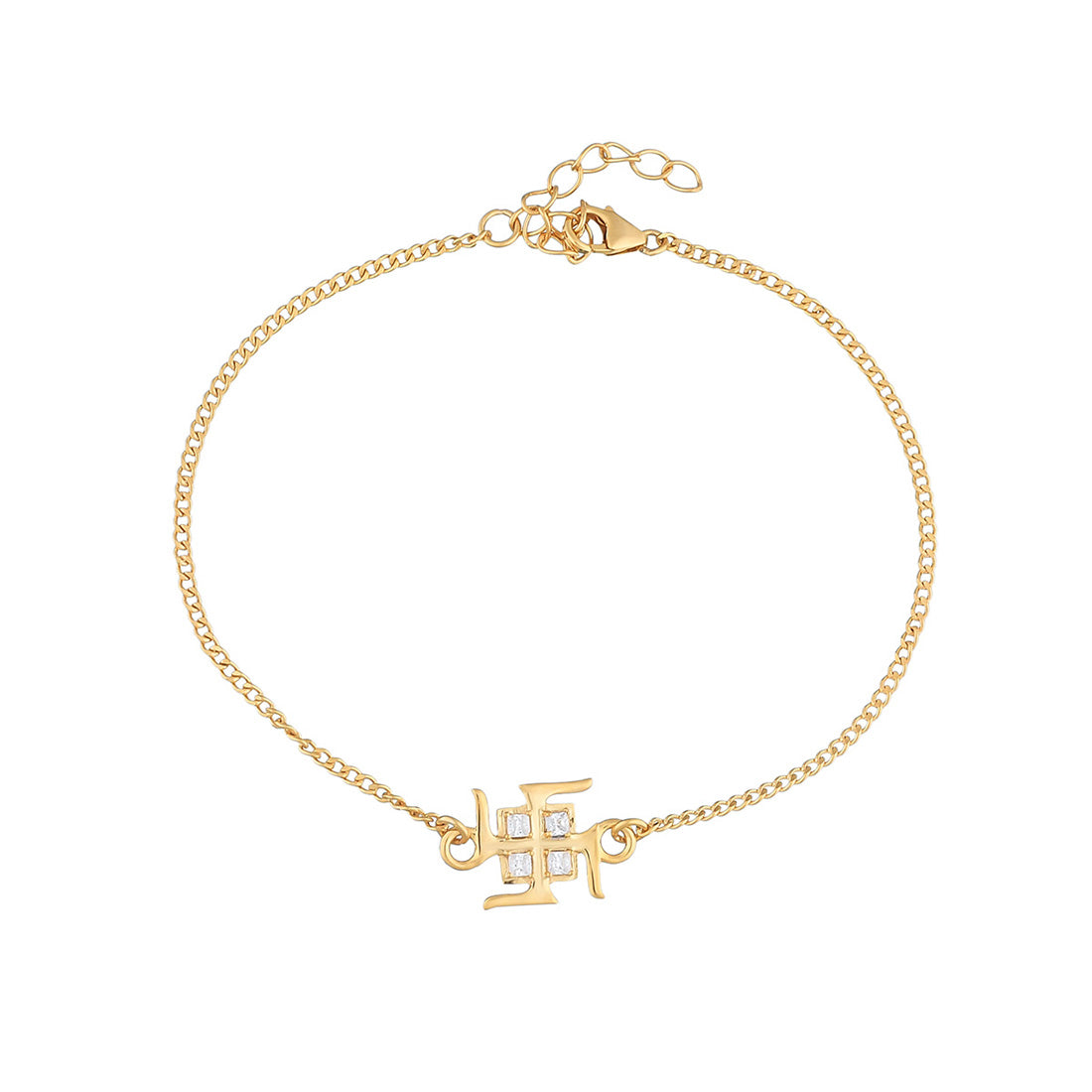 trueBrowns 925 Sterling Silver Swastik Bracelet Style Bracelet Rakhi | Grocsy