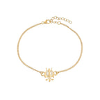 trueBrowns 925 Sterling Silver Gold-Polished Gold Micron Plated Trishul Bracelet Rakhi | Grocsy