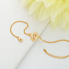 trueBrowns 925 Sterling Silver Gold-Polished Gold Micron Plated Trishul Bracelet Rakhi | Grocsy