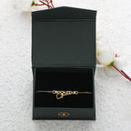 trueBrowns 925 Sterling Silver Rockstar Gold-Polished Gold Micron Plated Bracelet Rakhi | Grocsy