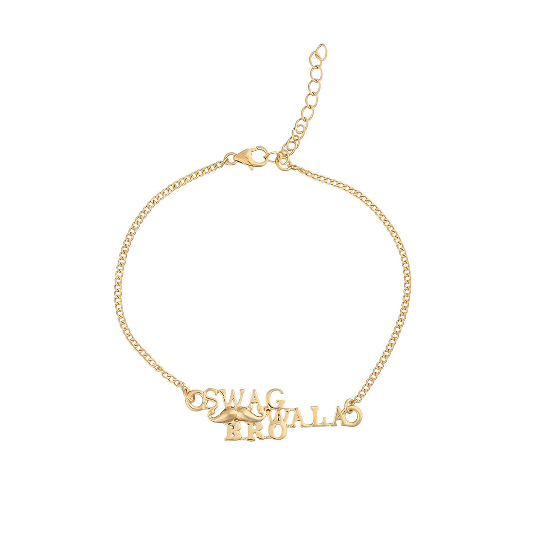 trueBrowns 925 Sterling Silver Gold-Polished Gold Micron Plated Swag Bracelet Rakhi | Grocsy