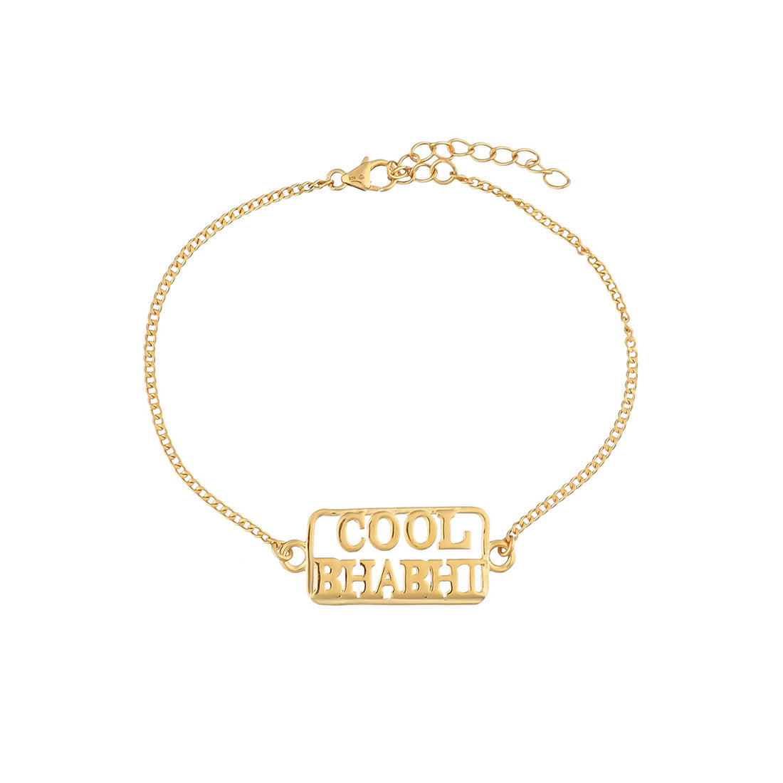 trueBrowns 925 Sterling Silver Gold-Polished Gold Micron Plated Cool Bhabhi Rakhi | Grocsy