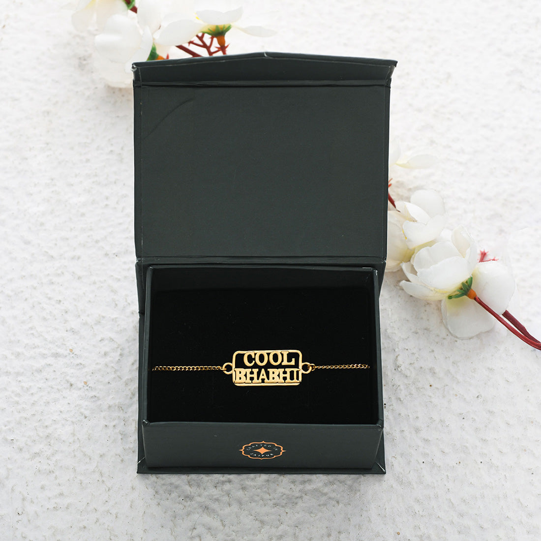 trueBrowns 925 Sterling Silver Gold-Polished Gold Micron Plated Cool Bhabhi Rakhi | Grocsy