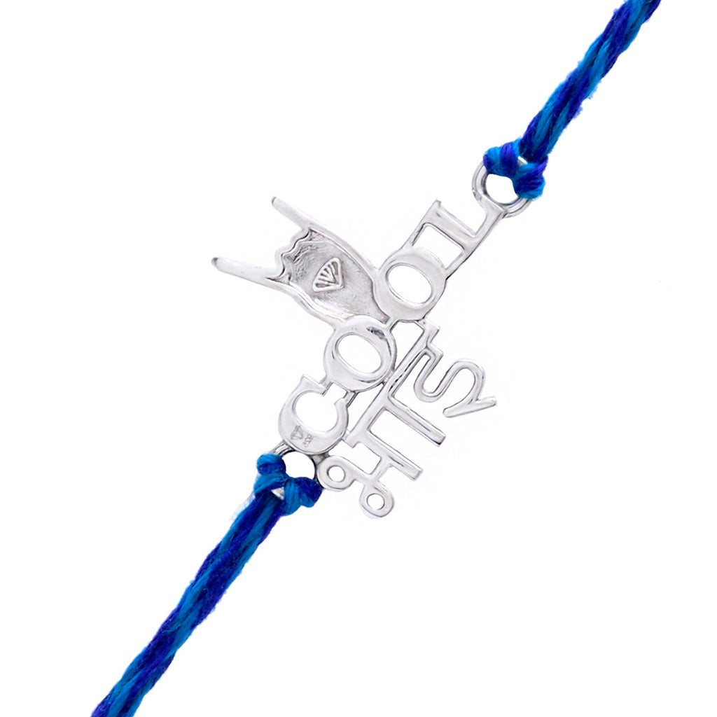 trueBrowns X Voylla 925 Sterling Silver Precious Cool Bhai Thread Rakhi | Grocsy