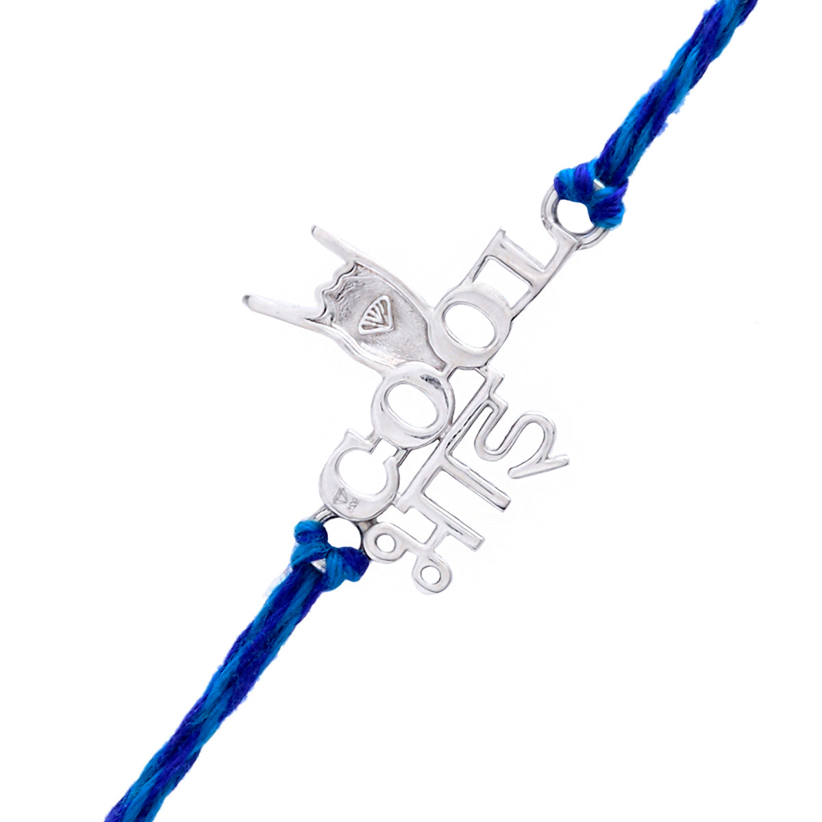 trueBrowns X Voylla 925 Sterling Silver Precious Cool Bhai Thread Rakhi | Grocsy