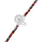 trueBrowns 925 Sterling Silver Auspicious Ganpati Thread Style Rakhi | Grocsy