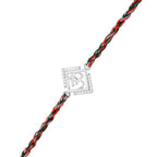 trueBrowns 925 Sterling Silver Precious Om Thread Rakhi | Grocsy