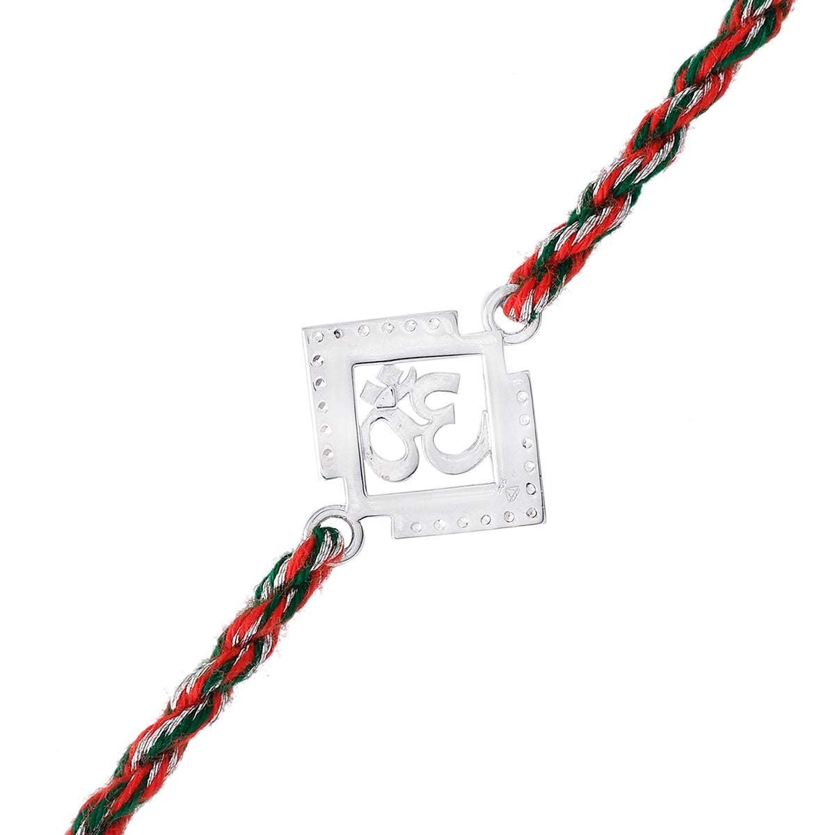trueBrowns 925 Sterling Silver Precious Om Thread Rakhi | Grocsy