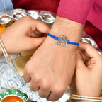 trueBrowns 925 Sterling Silver Precious Bhai Thread Rakhi | Grocsy