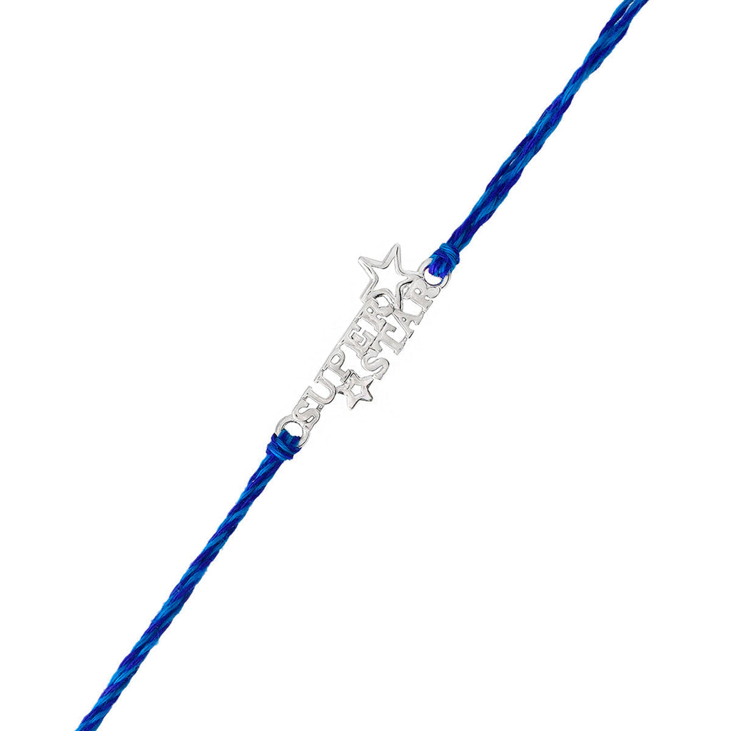 trueBrowns 925 Sterling Silver Precious Superstar Thread Rakhi | Grocsy