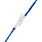 trueBrowns 925 Sterling Silver Precious Superstar Thread Rakhi | Grocsy
