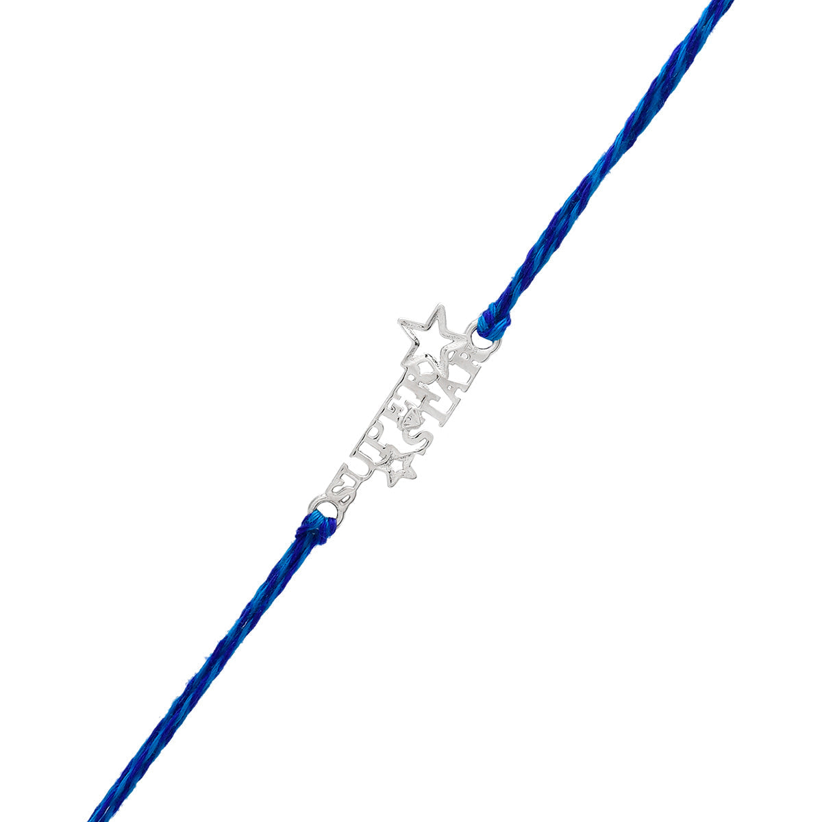 trueBrowns 925 Sterling Silver Precious Superstar Thread Rakhi | Grocsy