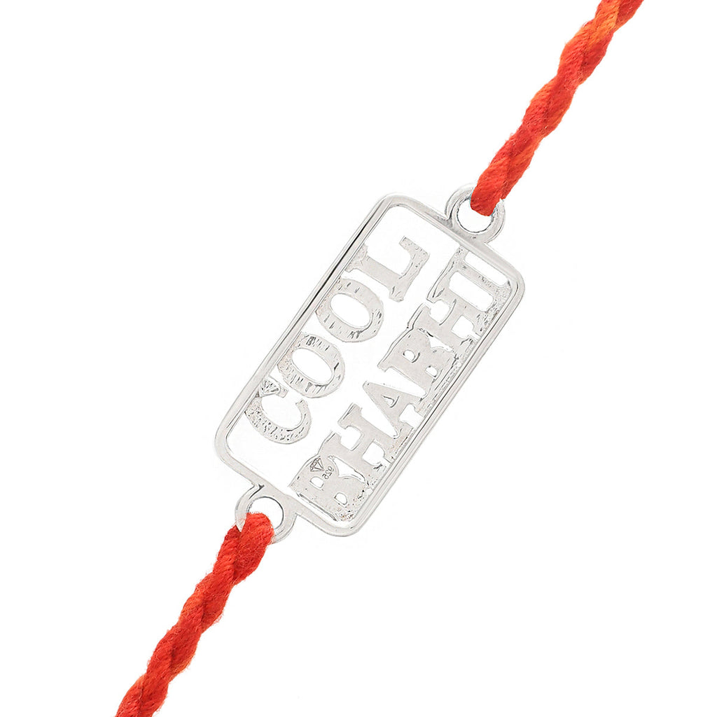 trueBrowns 925 Sterling Silver Precious Cool Bhabhi Thread Rakhi | Grocsy