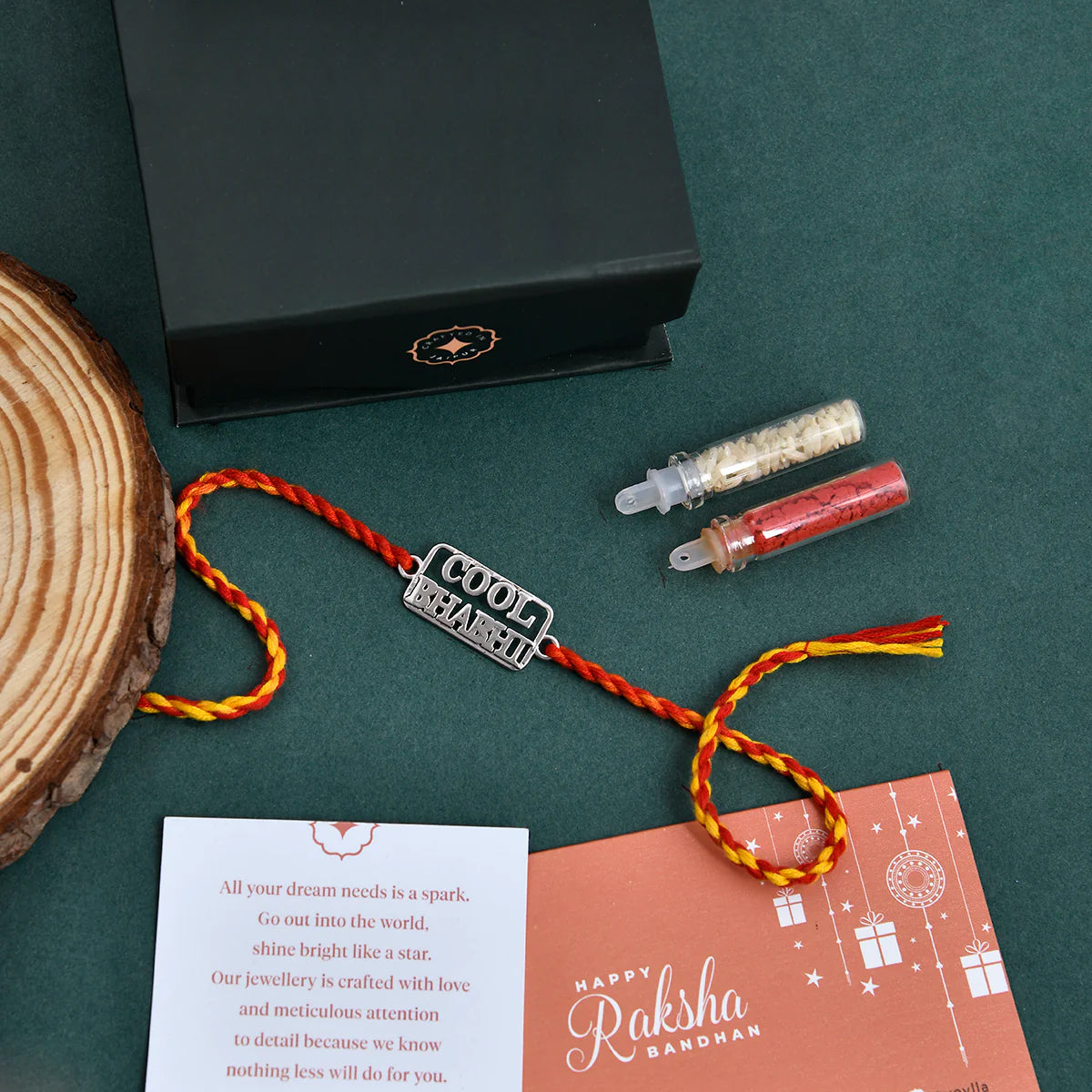 trueBrowns 925 Sterling Silver Precious Cool Bhabhi Thread Rakhi | Grocsy