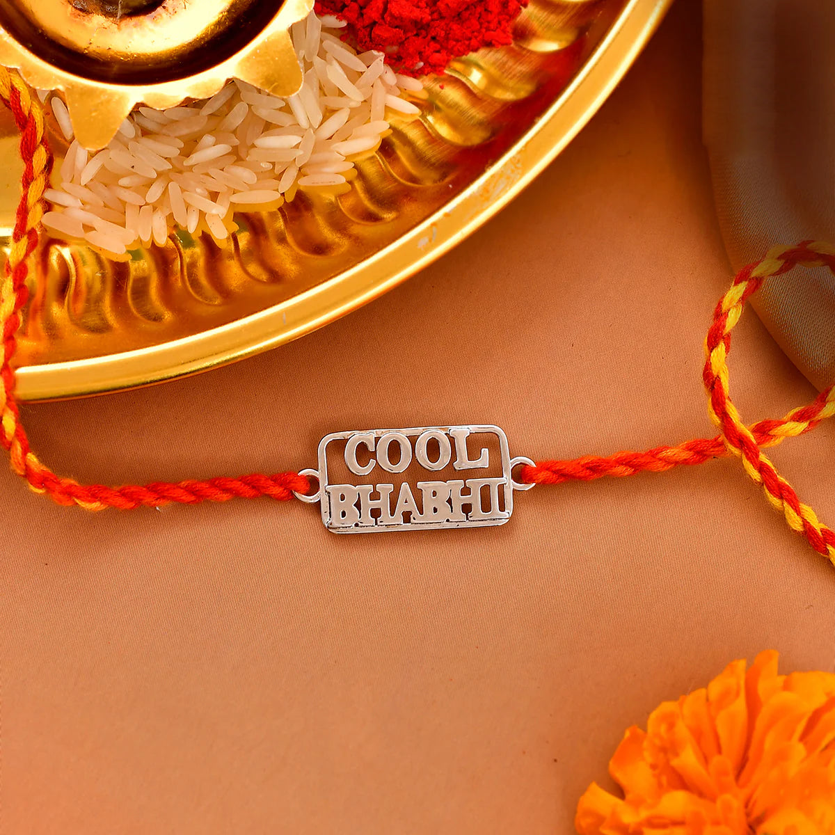 trueBrowns 925 Sterling Silver Precious Cool Bhabhi Thread Rakhi | Grocsy