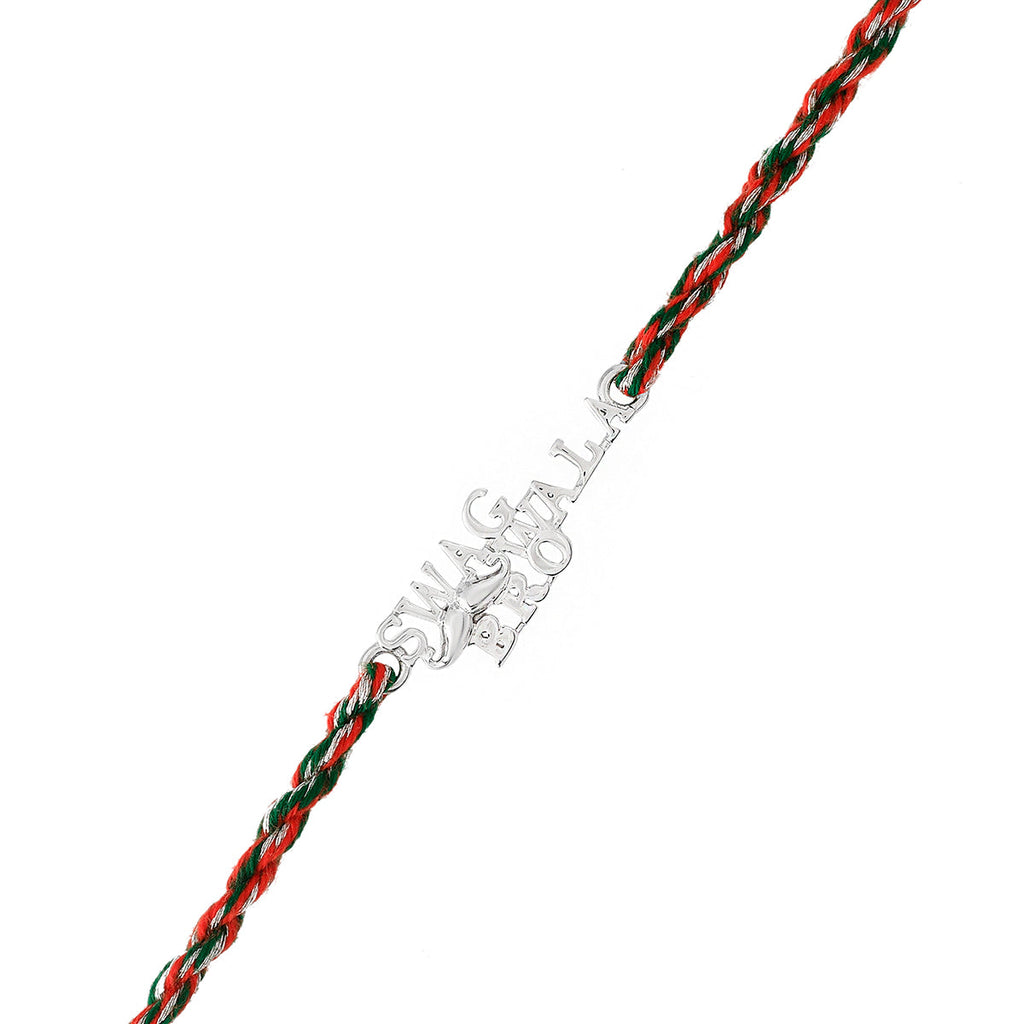 trueBrowns X Voylla 925 Sterling Silver Precious Swag Wala Bro Thread Rakhi | Grocsy