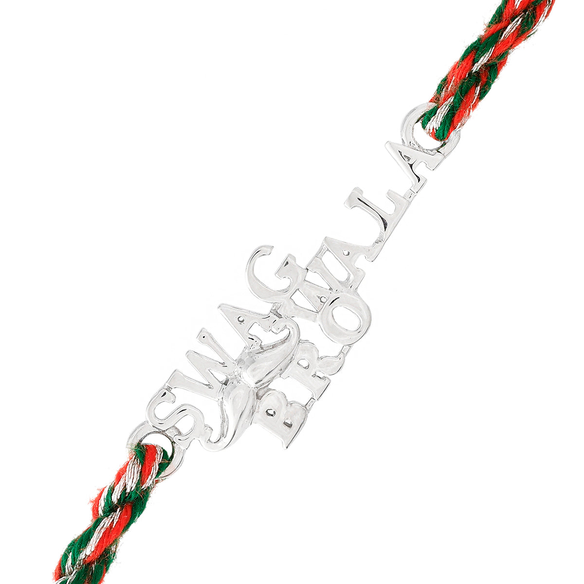 trueBrowns X Voylla 925 Sterling Silver Precious Swag Wala Bro Thread Rakhi | Grocsy