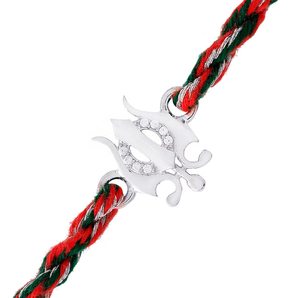 trueBrowns 925 Sterling Silver Precious Silver Thread Rakhi | Grocsy