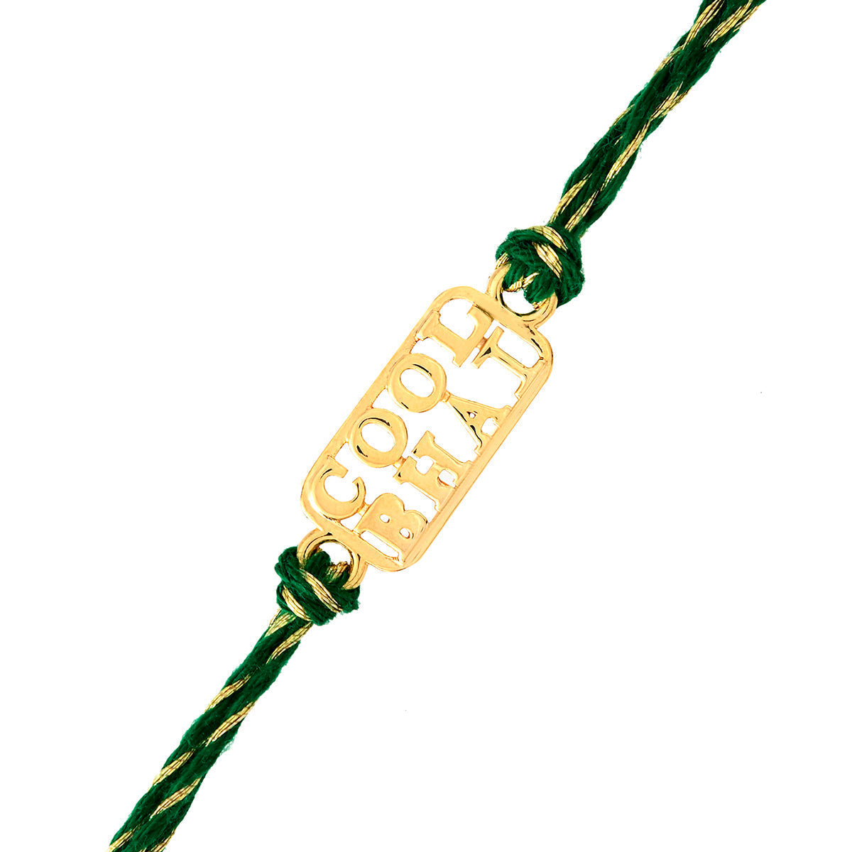 trueBrowns 925 Sterling Silver Gold-Polished Gold Micron Plated Cool Bhai Thread Rakhi | Grocsy