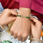 trueBrowns 925 Sterling Silver Gold-Polished Gold Micron Plated Cool Bhai Thread Rakhi | Grocsy